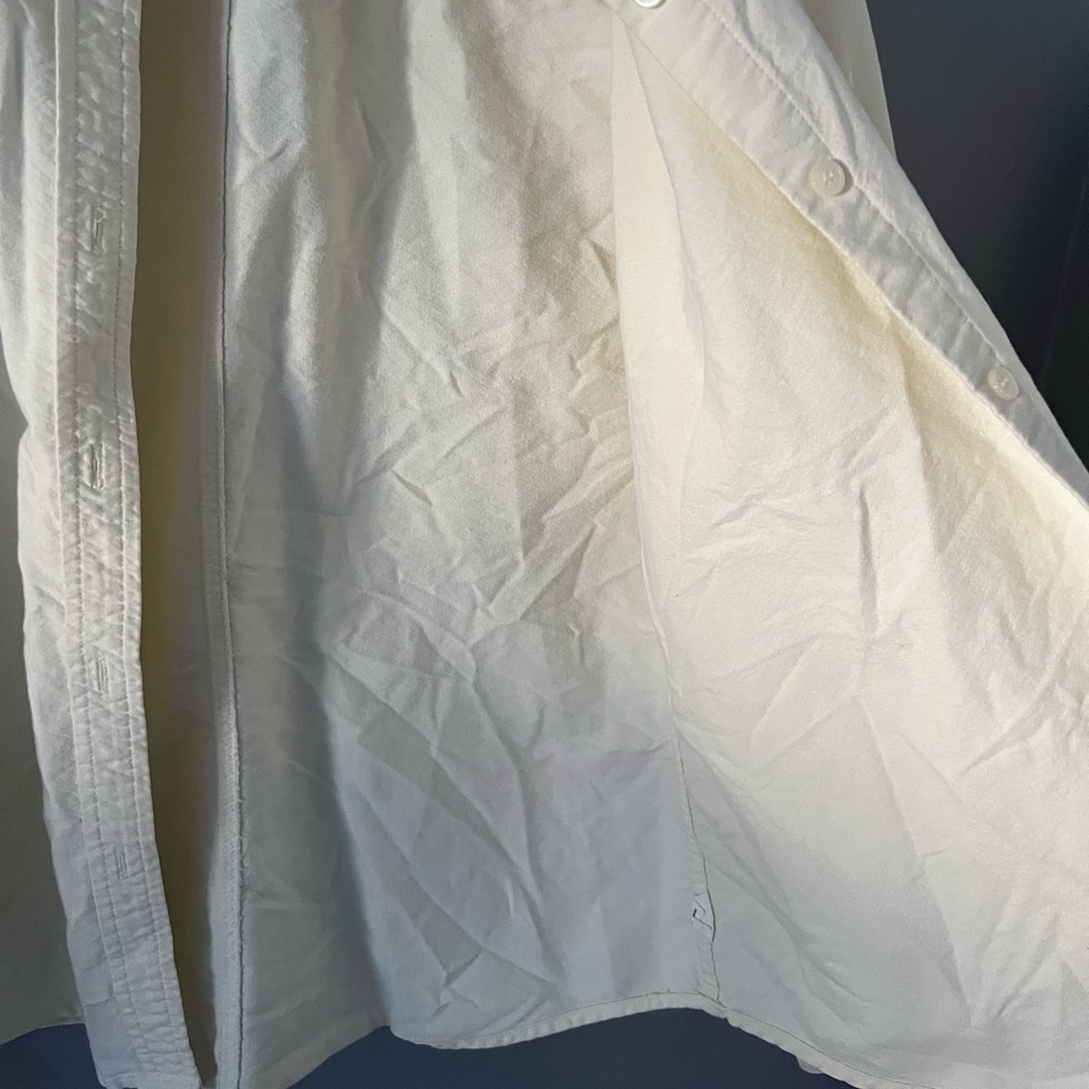 J Crew Pale Yellow Button Down Large - image 4